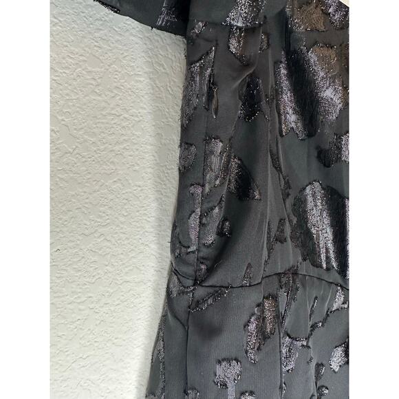 HOUSE OF HARLOW 1960 x REVOLVE Puff Sleeve Square Neck Metallic Mini Dress Small - Picture 8 of 10